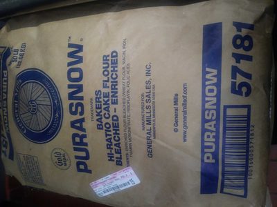 Gold Medal Purasnow Bakers Hi-Ratio Cake Flour Bulk Sack Bleached Enriched 50 LB