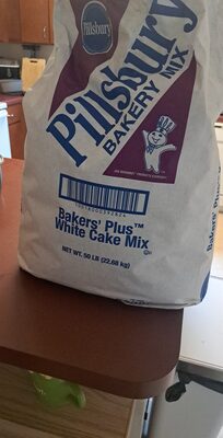Pillsbury Bakers' Plus Cake Mix Bulk Sack White Cake 1/50 LB