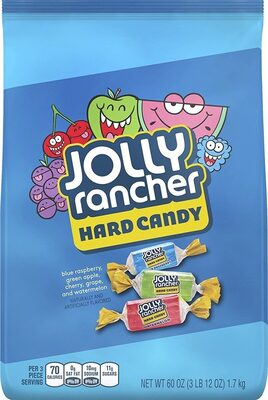 Blue Raspberry, Green Apple, Cherry, Grape, And Watermelon Hard Candy, Blue Raspberry, Green Apple, Cherry, Grape, And Watermelon