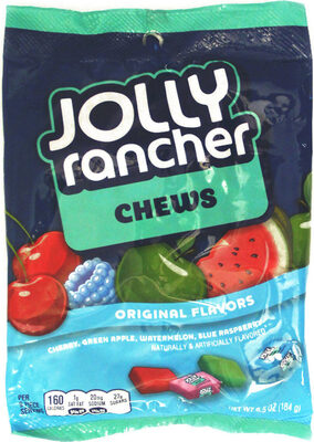 Cherry, Green Apple, Watermelon, Blue Raspberry Original Flavors Candy Chews, Cherry, Green Apple, Watermelon, Blue Raspberry