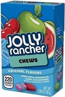 Green Apple, Watermelon, Cherry, Blue Raspberry Original Flavors Candy Chews, Green Apple, Watermelon, Cherry, Blue Raspberry