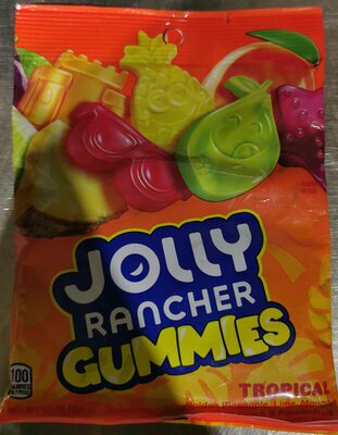 Mango, Lime, Passion Fruit, Golden Pineapple, Fruit Punch Tropical Beach Blast Gummies Candy, Mango, Lime, Passion Fruit, Golden Pineapple, Fruit Punch