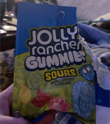 Green Apple, Blue Raspberry, Cherry, Lemon & Watermelon Flavored Gummy Candy Sours, Green Apple, Blue Raspberry, Cherry, Lemon & Watermelon