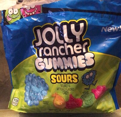 Sours Gummies Candy, Green Apple, Blue Raspberry, Cherry, Lemon & Watermelon