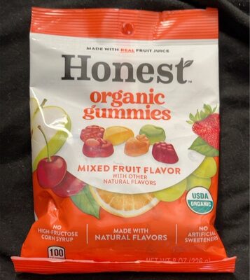 Mixed Fruit Flavor Organic Gummies, Mixed Fruit