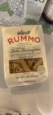 Enriched Macaroni Product, Rigatoni No. 50