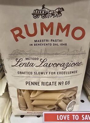 Enriched Macaroni Product, Penne Rigate No. 66