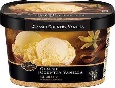 Classic Country Vanilla Flavored Ice Cream, Classic Country Vanilla