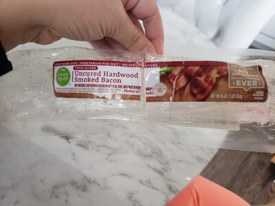 Uncured Hardwood Smoked Thick Sliced Bacon, Uncured Hardwood Smoked