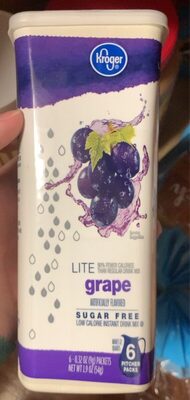 Grape Flavored Sugar Free Low Calorie Instant Drink Mix, Grape