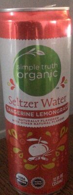 Tangerine Lemongrass Flavored Seltzer Water, Tangerine Lemongrass