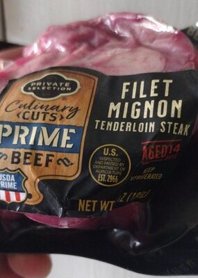 Culinary Cuts Prime Beef Filet Mignon Tenderloin Steak, Culinary Cuts Prime Beef