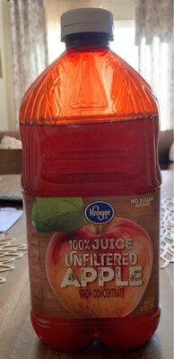 Unfiltered 100% Apple Juice From Concentrate, Apple