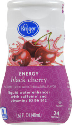 Energy Liquid Water Enhancer, Black Cherry