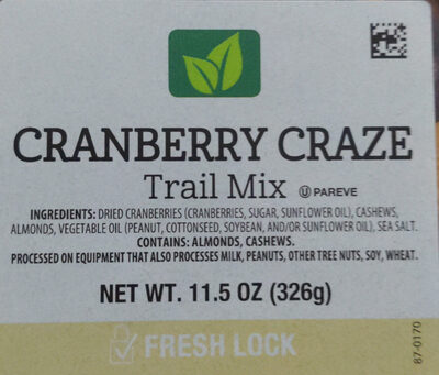 Cranberry Craze Trail Mix, Cranberry Craze