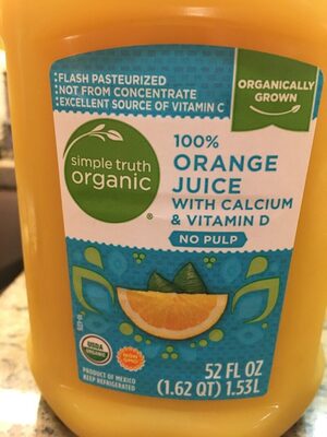 Orange No Pulp 100% Juice With Calcium & Vitamin D, Orange