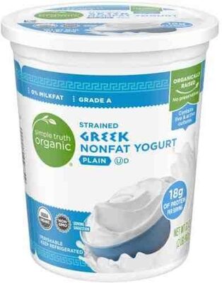 Plain Strained Greek Nonfat Yogurt, Plain