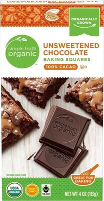 Unsweetened Chocolate 100% Cacao Baking Squares, Unsweetened Chocolate