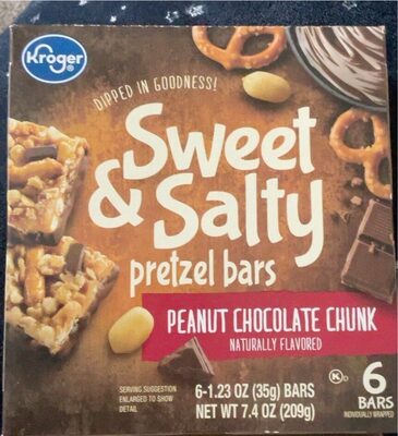 Peanut Chocolate Chunk Flavored Sweet & Salty Pretzel Bars, Peanut Chocolate Chunk