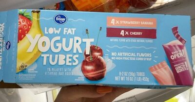 Strawberry Banana, Cherry Low Fat Yogurt Tubes, Strawberry Banana, Cherry