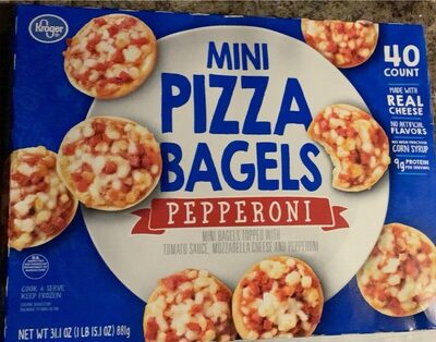 Topped With Tomato Sauce, Mozzarella Cheese And Pepperoni Mini Pizza Bagels, Pepperoni
