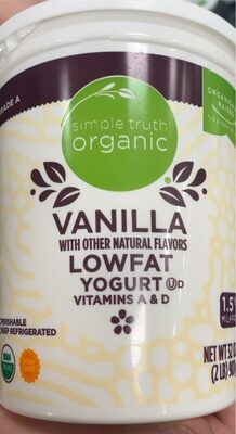 Vanilla Flavored Lowfat Yogurt, Vanilla