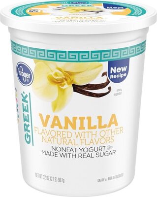 Vanilla Flavored Greek Nonfat Yogurt, Vanilla