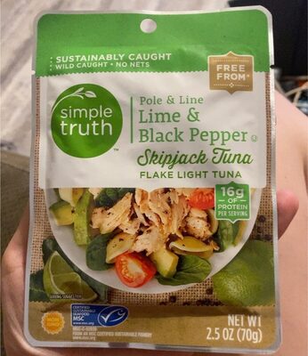 Lime & Black Pepper Skipjack Tuna Flake Light Tuna, Lime & Black Pepper