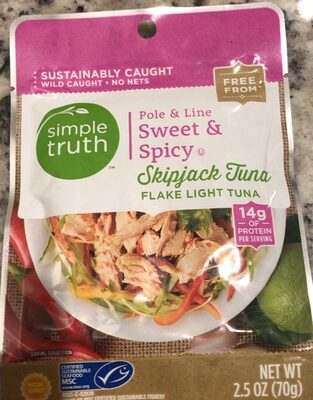 Sweet & Spicy Pole & Line Skipjack Flake Light Tuna, Sweet & Spicy