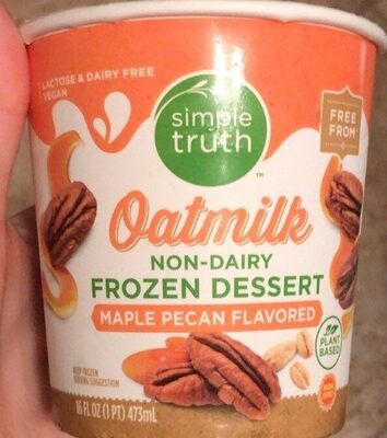Maple Pecan Flavored Oatmilk Non-Dairy Frozen Dessert, Maple Pecan