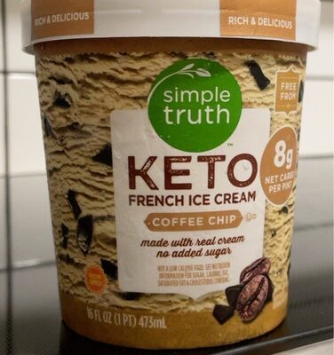 Coffee Chip Keto French Ice Cream, Coffee Chip