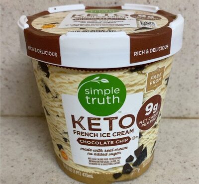 Chocolate Chips Keto French Ice Cream, Chocolate Chip