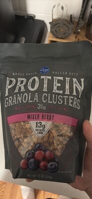 Mixed Berry Protein Granola Clusters, Mixed Berry
