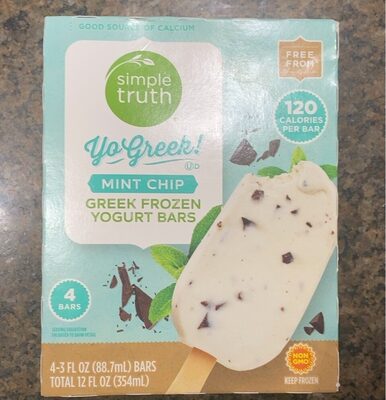 Mint Chip Greek Frozen Yogurt Bars, Mint Chip