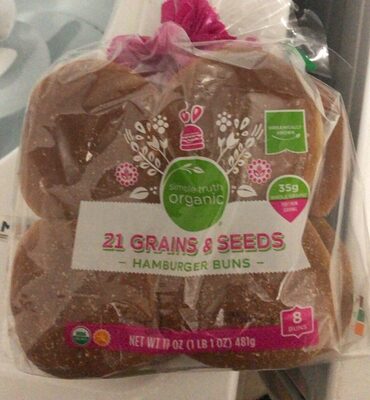 21 Grains & Seeds Hamburger Buns, 21 Grains & Seeds