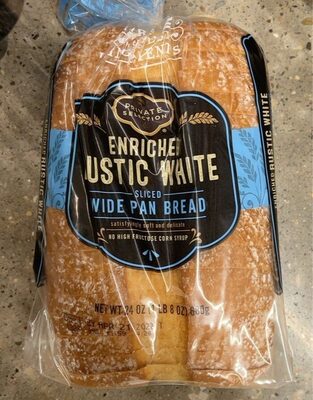 Rustic White Enriched Sliced Wide Pan Bread, Rustic White