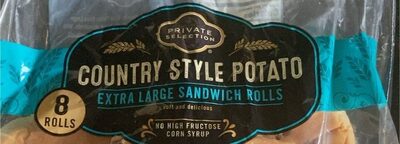 Country Style Potato Extra Large Sandwich Rolls, Country Style Potato