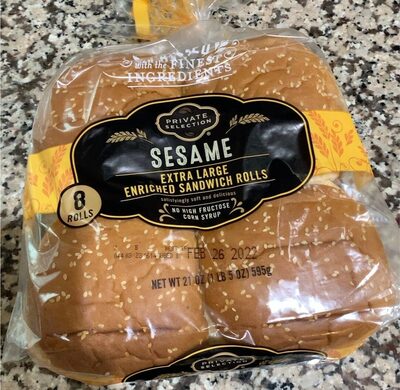 Sesame Extra Large Enriched Sandwich Rolls, Sesame