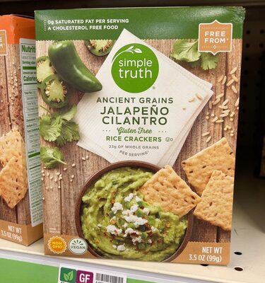 Jalapeno Cilantro Ancient Grains Rice Crackers, Jalapeno Cilantro