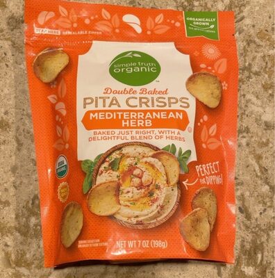 Mediterranean Herb Doubled Baked Pita Crisps, Mediterranean Herb