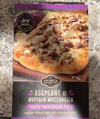 Eggplant & Buffalo Mozzarella Rustic Pinsa Romana Pizza, Eggplant & Buffalo Mozzarella