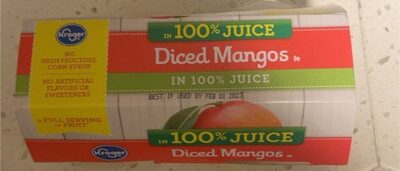Diced Mangos In 100% Juice, Mango