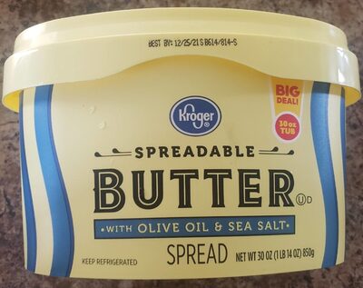 Butter With Olive Oil & Sea Salt Spread, Butter With Olive Oil & Sea Salt