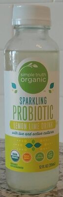 Lemon Lime Probiotic Sparkling Kefir Water Drink, Lemon Lime