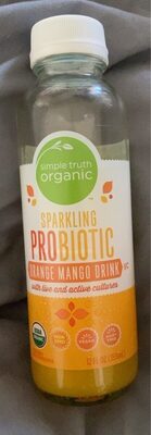 Orange Mango With Turmeric Probiotic Sparkling Kefir Water Drink, Orange Mango