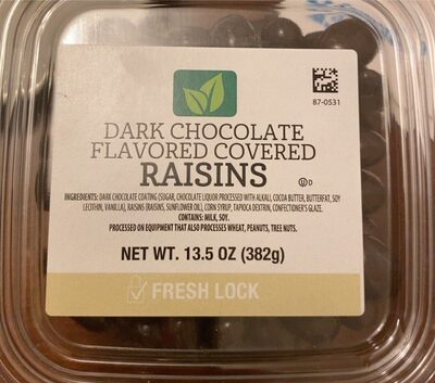 Dark Chocolate Flavored Covered Raisins, Dark Chocolate