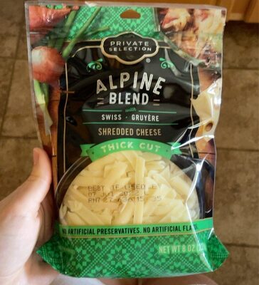 Alpine Blend Thick Cut Shredded Cheese, Alpine Blend