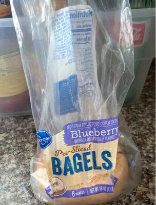 Blueberry Flavored Pre-Sliced Bagels, Blueberry