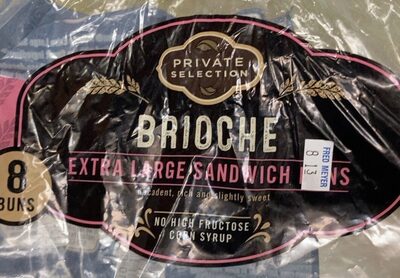 Brioche Extra Large Sandwich Buns, Brioche