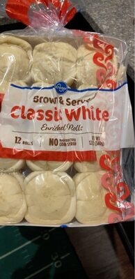 White Brown & Server Enriched Rolls, White